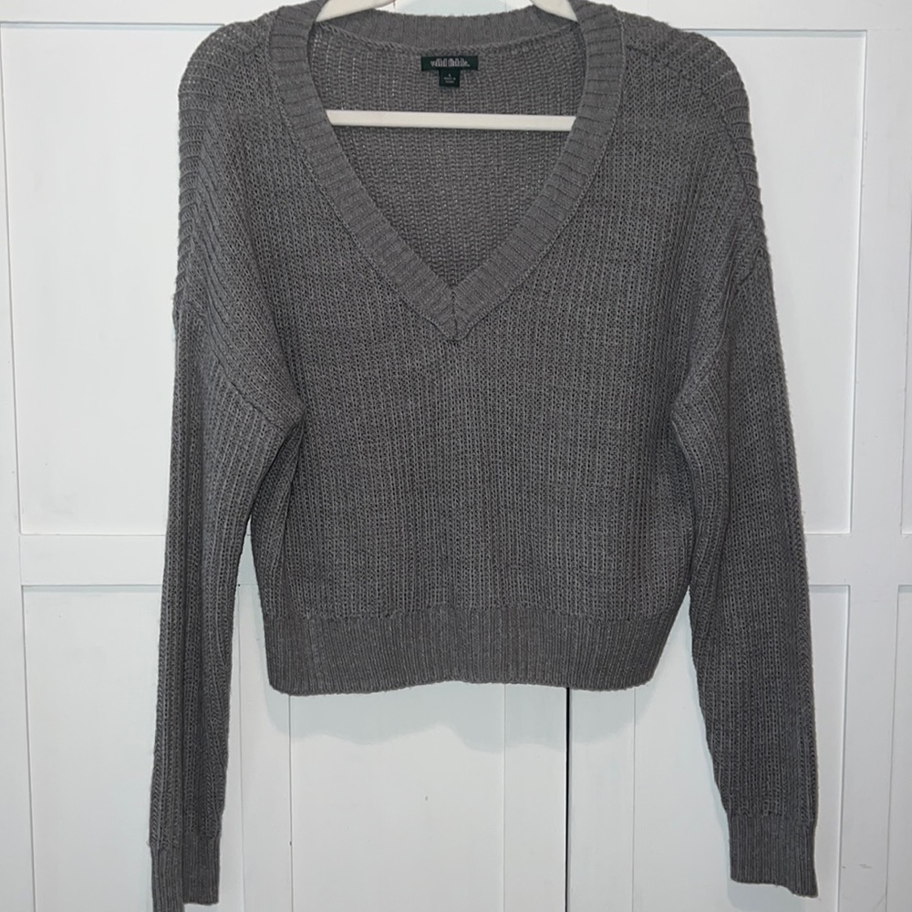 Wild Fable V Neck Cropped Sweater